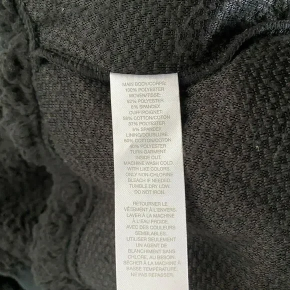 NEW Z By Zella Sheila Fleece Hooded Pullover Sweater Long Sleeve Black XL - Picture 6 of 9